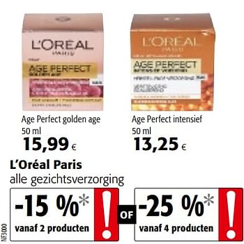 Promoties L`oréal paris alle gezichtsverzorging - L'Oreal Paris - Geldig van 07/11/2018 tot 20/11/2018 bij Colruyt
