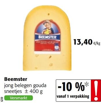 Promoties Beemster jong belegen gouda - Beemster - Geldig van 07/11/2018 tot 20/11/2018 bij Colruyt