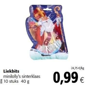 Promoties Liekbits minilolly`s sinterklaas - Huismerk - Colruyt - Geldig van 07/11/2018 tot 20/11/2018 bij Colruyt