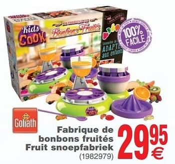 Promotions Fabrique de bonbons fruités fruit snoepfabriek - Goliath - Valide de 13/11/2018 à 26/11/2018 chez Cora