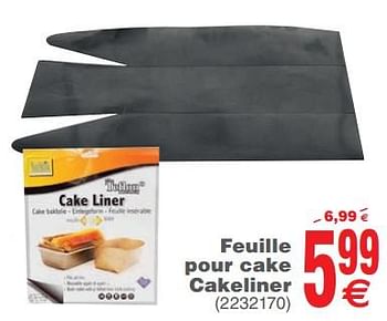 Promoties Feuille pour cake cakeliner - Nostik - Geldig van 13/11/2018 tot 26/11/2018 bij Cora