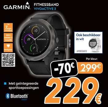 Promoties Fitnessband vivoactive 3 - Garmin - Geldig van 19/11/2018 tot 26/11/2018 bij Krefel