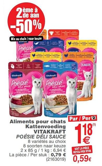Promotions Aliments pour chats kattenvoeding vitakraft - Vitakraft - Valide de 13/11/2018 à 26/11/2018 chez Cora