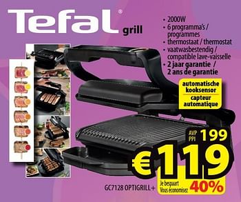 Promotions Tefal grill gc7128 optigrill+ - Tefal - Valide de 14/11/2018 à 21/11/2018 chez ElectroStock