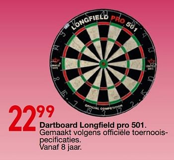Promoties Dartboard longfield pro 501 - Longfield Games - Geldig van 25/10/2018 tot 06/12/2018 bij Multi-Land
