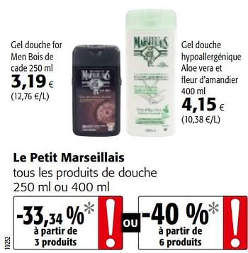 Promotions Le petit marseillais tous les produits de douche - Le Petit Marseillais - Valide de 07/11/2018 à 20/11/2018 chez Colruyt