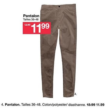 Promoties Pantalon - Huismerk - Zeeman  - Geldig van 09/11/2018 tot 23/11/2018 bij Zeeman