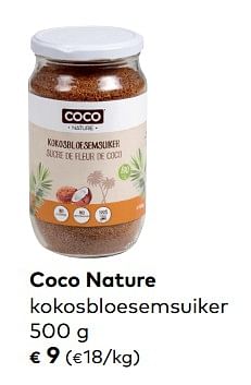 Promotions Coco nature kokosbloesemsuiker - Coco Nature  - Valide de 07/11/2018 à 04/12/2018 chez Bioplanet