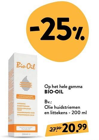 Promoties Olie huidstriemen en littekens - Bio-Oil - Geldig van 07/11/2018 tot 04/12/2018 bij DI