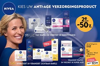 Promoties Vital dagcrème nachtcrème - Nivea - Geldig van 07/11/2018 tot 04/12/2018 bij DI