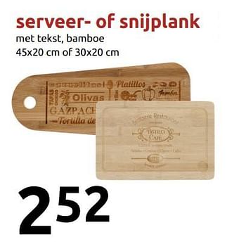 Promotions Serveer- of snijplank - Produit Maison - Action - Valide de 14/11/2018 à 20/11/2018 chez Action