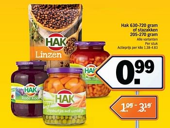 Promoties Hak of stazakken - Hak - Geldig van 12/11/2018 tot 18/11/2018 bij Albert Heijn