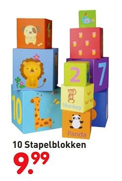 Promoties 10 stapelblokken - Huismerk - Unikamp - Geldig van 01/11/2018 tot 06/12/2018 bij Unikamp
