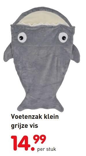 Promoties Voetenzak klein grijze vis - Huismerk - Unikamp - Geldig van 01/11/2018 tot 06/12/2018 bij Unikamp
