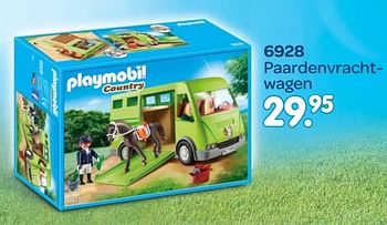 Promoties 6928 paardenvrachtwagen - Playmobil - Geldig van 01/11/2018 tot 06/12/2018 bij Unikamp