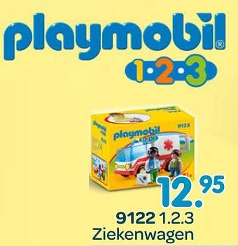 Promoties 9122 1.2.3 ziekenwagen - Playmobil - Geldig van 01/11/2018 tot 06/12/2018 bij Unikamp