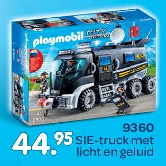 Promoties 9360 sie-truck met licht en geluid - Playmobil - Geldig van 01/11/2018 tot 06/12/2018 bij Unikamp