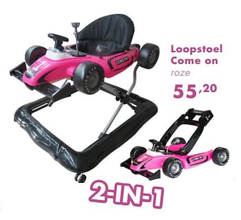 Promoties Loopstoel come on roze - Huismerk - Baby & Tiener Megastore - Geldig van 11/11/2018 tot 17/11/2018 bij Baby & Tiener Megastore