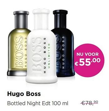 Promoties Bottled night edt 100 ml - Hugo Boss - Geldig van 12/11/2018 tot 02/12/2018 bij ICI PARIS XL