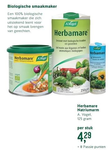 Promotions Herbamare natriumarm - A. Vogel - Valide de 12/11/2018 à 05/12/2018 chez Holland & Barret