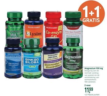 Promoties Magnesium 100 mg - Huismerk - Holland & Barrett - Geldig van 12/11/2018 tot 05/12/2018 bij Holland & Barret