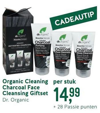 Promoties Organic cleaning charcoal face cleansing giftset - Dr. Organic - Geldig van 12/11/2018 tot 05/12/2018 bij Holland & Barret