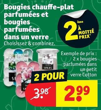 Promoties Bougies parfumées dans un petit verre cotton - Huismerk - Kruidvat - Geldig van 13/11/2018 tot 25/11/2018 bij Kruidvat