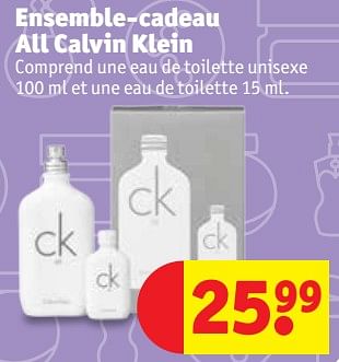 Promotions Ensemble-cadeau all calvin klein - Calvin Klein - Valide de 13/11/2018 à 25/11/2018 chez Kruidvat