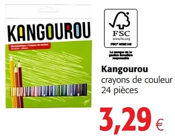 Promotions Kangourou crayons de couleur - Kangourou - Valide de 07/11/2018 à 20/11/2018 chez Colruyt