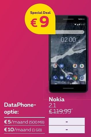 Promoties Nokia 2.1 - Nokia - Geldig van 12/11/2018 tot 31/01/2019 bij Proximus