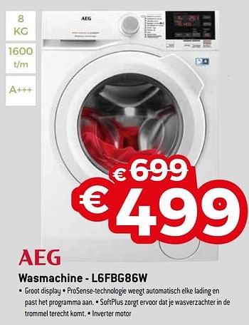 Promoties Aeg wasmachine - l6fbg86w - AEG - Geldig van 16/11/2018 tot 18/11/2018 bij Exellent