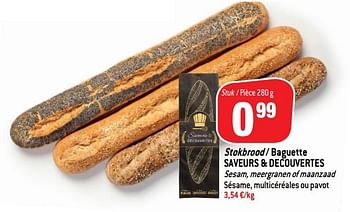 Promoties Stokbrood - baguette - Saveurs & Decouvertes - Geldig van 14/11/2018 tot 20/11/2018 bij Match