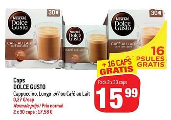 Promoties Caps dolce gusto - Nescafe - Geldig van 14/11/2018 tot 20/11/2018 bij Match