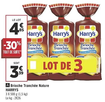 Promotions Brioche tranchée harrys - Harry's - Valide de 13/11/2018 à 25/11/2018 chez Géant Casino