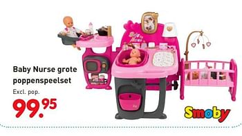 Promoties Baby nurse grote poppenspeelset - Smoby - Geldig van 01/11/2018 tot 06/12/2018 bij Unikamp