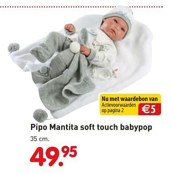 Promoties Pipo mantita soft touch babypop - Pipo - Geldig van 01/11/2018 tot 06/12/2018 bij Unikamp
