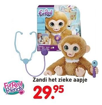 Promoties Zandi het zieke aapje - FurReal Friends - Geldig van 01/11/2018 tot 06/12/2018 bij Unikamp
