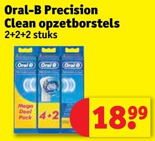 Promoties Oral-b precision clean opzetborstels - Oral-B - Geldig van 13/11/2018 tot 25/11/2018 bij Kruidvat
