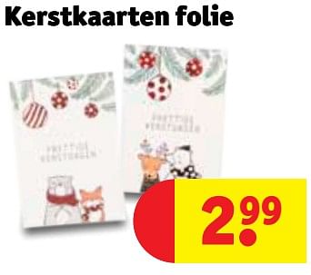 Promoties Kerstkaarten folie - Huismerk - Kruidvat - Geldig van 13/11/2018 tot 25/11/2018 bij Kruidvat