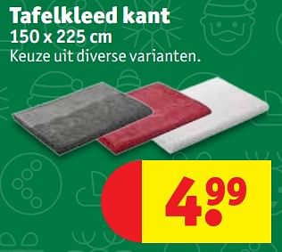 Promoties Tafelkleed kant - Huismerk - Kruidvat - Geldig van 13/11/2018 tot 25/11/2018 bij Kruidvat