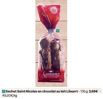 Promotions Sachet saint nicolas en chocolat au lait libeert - Libeert - Valide de 14/11/2018 à 20/11/2018 chez Carrefour
