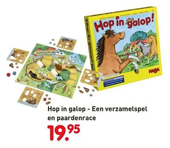 Promotions Hop in galop - een verzamelspel en paardenrace - Haba - Valide de 01/11/2018 à 06/12/2018 chez Unikamp