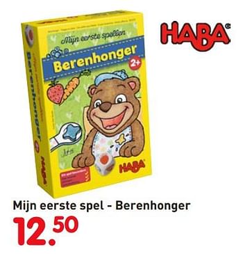 Promoties Mijn eerste spel - berenhonger - Haba - Geldig van 01/11/2018 tot 06/12/2018 bij Unikamp