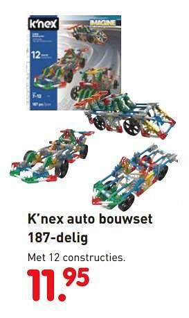 Promoties K`nex auto bouwset 187-delig - K'Nex - Geldig van 01/11/2018 tot 06/12/2018 bij Unikamp