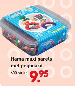 Promoties Hama maxi parels met pegboard - Hama - Geldig van 01/11/2018 tot 06/12/2018 bij Unikamp