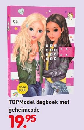 Promoties Topmodel dagboek met geheimcode - Top Model - Geldig van 01/11/2018 tot 06/12/2018 bij Unikamp