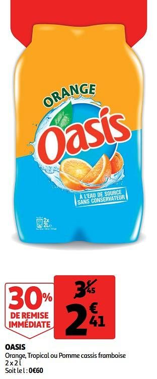 Promotions Oasis orange, tropical ou pomme cassis framboise - Oasis - Valide de 14/11/2018 à 20/11/2018 chez Auchan Ronq