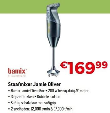 Promoties Bamix staafmixer jamie oliver - Bamix - Geldig van 16/11/2018 tot 07/12/2018 bij Exellent