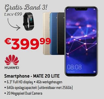 Promoties Huawei smartphone - mate 20 lite - Huawei - Geldig van 16/11/2018 tot 07/12/2018 bij Exellent