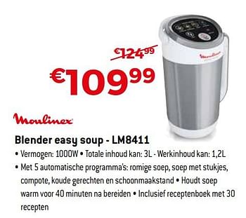 Promoties Moulinex blender easy soup - lm8411 - Moulinex - Geldig van 16/11/2018 tot 07/12/2018 bij Exellent